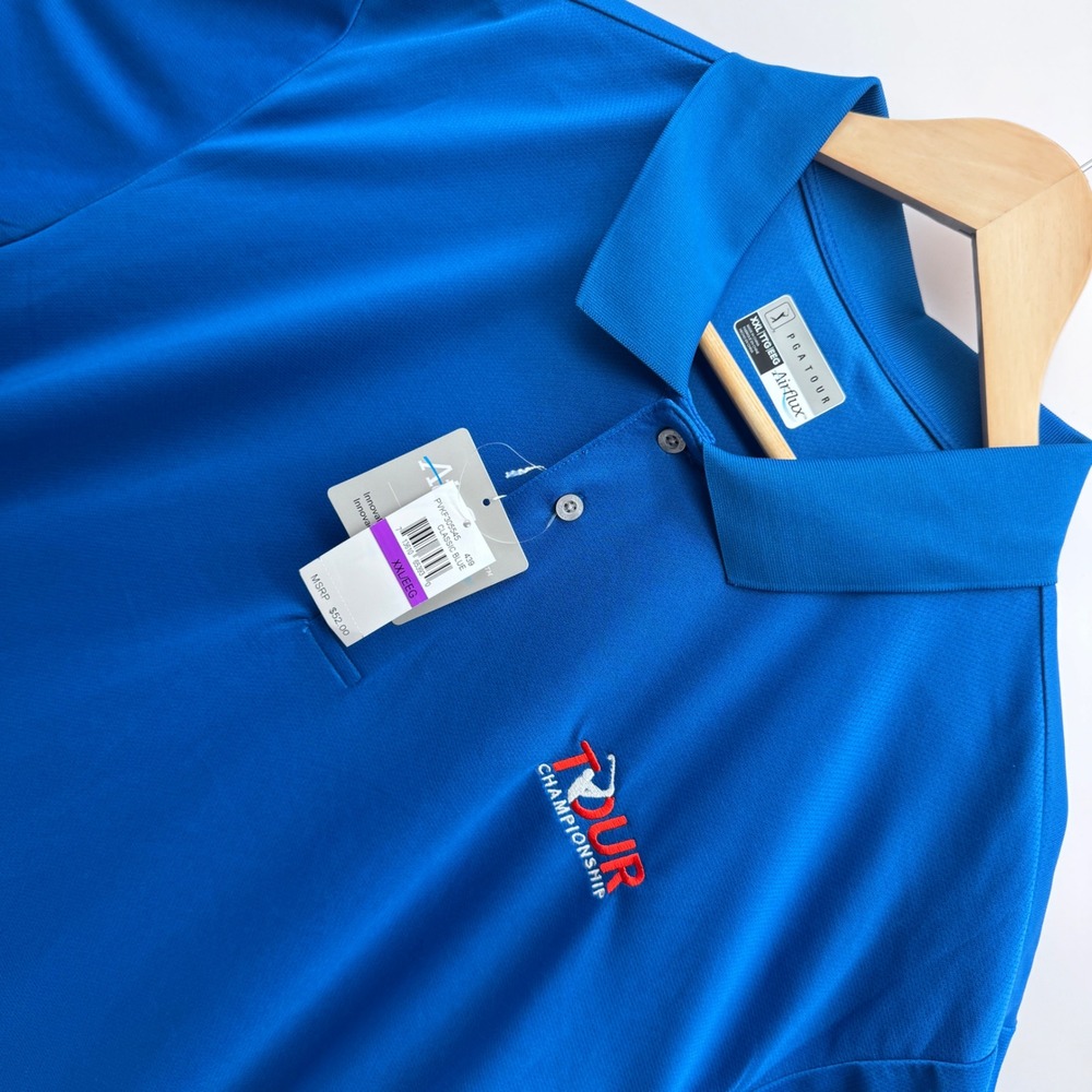 PGA Tour Polo Shirt Mens XXL Blue AirFlux Tour Championship PVKF305545